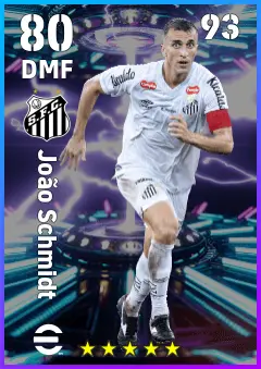 Joao Schmidt eFootball 2026 player card — 80 OVR DMF