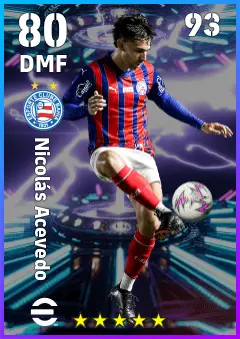 Nicolas Acevedo eFootball 2026 player card — 80 OVR DMF