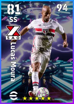 Lucas Moura eFootball 2026 player card — 81 OVR SS