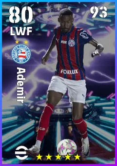Ademir eFootball 2026 player card — 80 OVR LWF