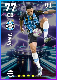 Viery eFootball 2026 player card — 77 OVR CB