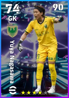 Yuya Nagasawa eFootball 2026 player card — 74 OVR GK