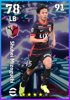 Shuhei Mizoguchi eFootball 2026 player card — 78 OVR LB
