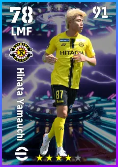 Hinata Yamauchi eFootball 2026 player card — 78 OVR LMF