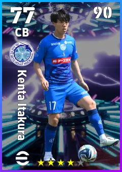 Kenta Itakura eFootball 2026 player card — 77 OVR CB