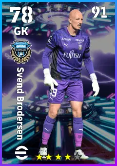 Svend Brodersen eFootball 2026 player card — 78 OVR GK