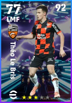 Theo Le Bris eFootball 2026 player card — 77 OVR LMF