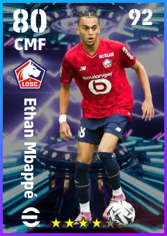 Ethan Mbappe eFootball 2026 player card — 80 OVR CMF