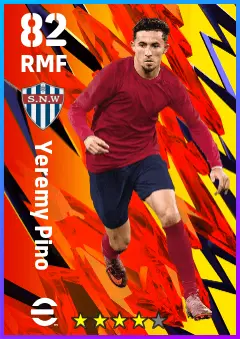 Yeremy Pino eFootball 2026 player card — 82 OVR RMF
