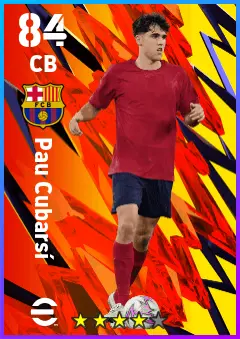 Pau Cubarsi eFootball 2026 player card — 84 OVR CB