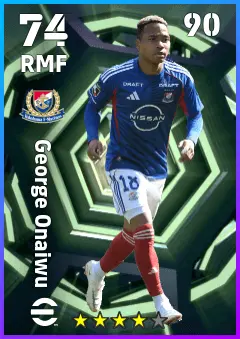 George Onaiwu eFootball 2026 player card — 74 OVR RMF