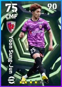 Yoon Sung-Jun eFootball 2026 player card — 75 OVR CMF