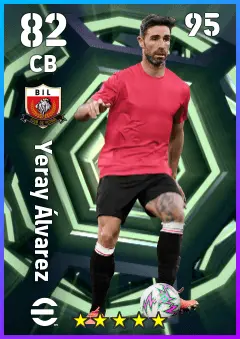 Yeray Alvarez eFootball 2026 player card — 82 OVR CB