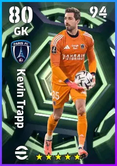 Kevin Trapp eFootball 2026 player card — 80 OVR GK
