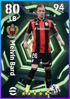 Melvin Bard eFootball 2026 player card — 80 OVR LB