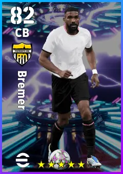 Bremer eFootball 2026 player card — 82 OVR CB