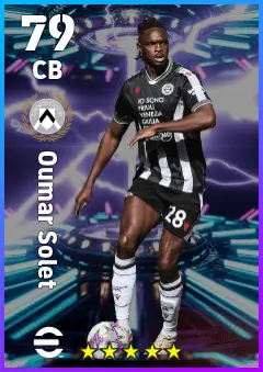 Oumar Solet eFootball 2026 player card — 79 OVR CB