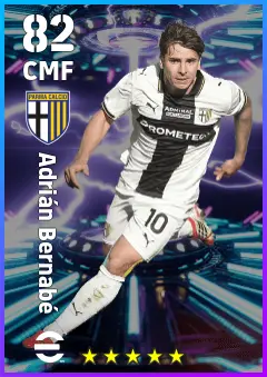 Adrian Bernabe eFootball 2026 player card — 82 OVR CMF