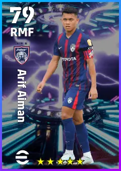 Arif Aiman eFootball 2026 player card — 79 OVR RMF
