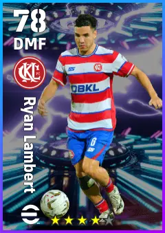 Ryan Lambert eFootball 2026 player card — 78 OVR DMF