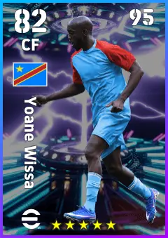Yoane Wissa eFootball 2026 player card — 82 OVR CF