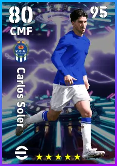 Carlos Soler eFootball 2026 player card — 80 OVR CMF