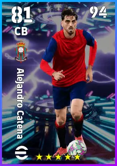 Alejandro Catena eFootball 2026 player card — 81 OVR CB