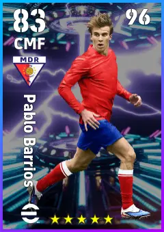 Pablo Barrios eFootball 2026 player card — 83 OVR CMF