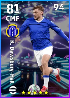 K. Dewsbury-Hall eFootball 2026 player card — 81 OVR CMF