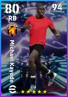 Michael Kayode eFootball 2026 player card — 80 OVR RB