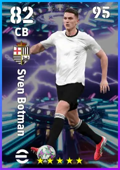 Sven Botman eFootball 2026 player card — 82 OVR CB