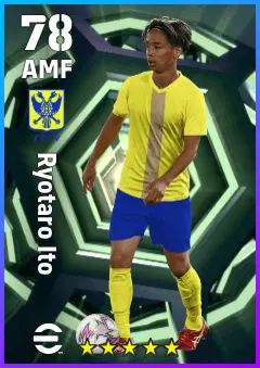 Ryotaro Ito eFootball 2026 player card — 78 OVR AMF