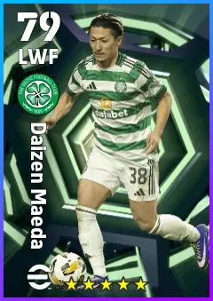 Daizen Maeda eFootball 2026 player card — 79 OVR LWF