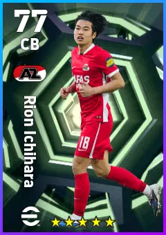 Rion Ichihara eFootball 2026 player card — 77 OVR CB