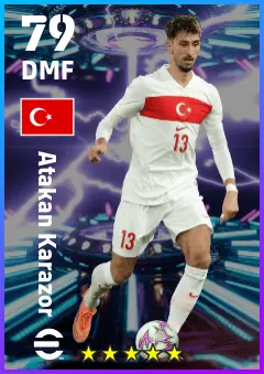 Atakan Karazor eFootball 2026 player card — 79 OVR DMF