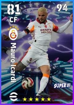 Mauro Icardi eFootball 2026 player card — 81 OVR CF