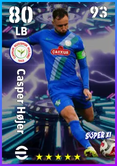 Casper Hojer eFootball 2026 player card — 80 OVR LB