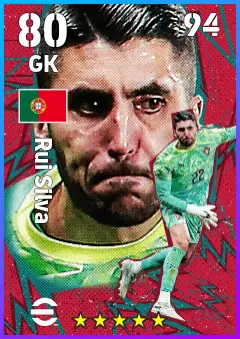 Rui Silva eFootball 2026 player card — 80 OVR GK
