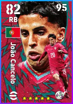 Joao Cancelo eFootball 2026 player card — 82 OVR RB