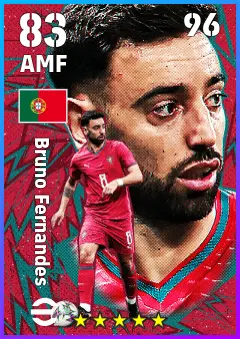 Bruno Fernandes eFootball 2026 player card — 83 OVR AMF