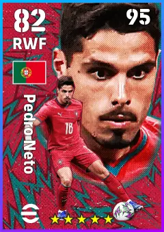 Pedro Neto eFootball 2026 player card — 82 OVR RWF