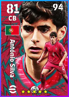Antonio Silva eFootball 2026 player card — 81 OVR CB