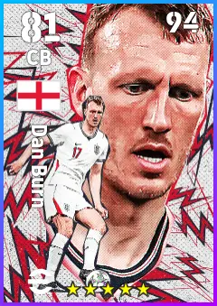 Dan Burn eFootball 2026 player card — 81 OVR CB