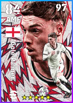 Cole Palmer eFootball 2026 player card — 84 OVR AMF