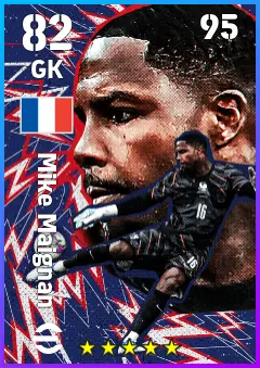 Mike Maignan eFootball 2026 player card — 82 OVR GK