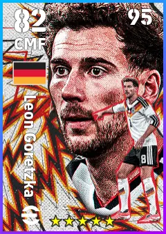 Leon Goretzka eFootball 2026 player card — 82 OVR CMF