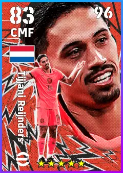 Tijjani Reijnders eFootball 2026 player card — 83 OVR CMF