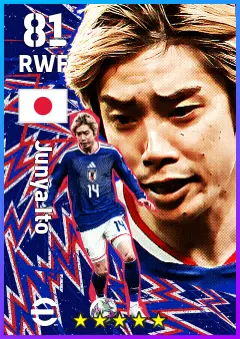 Junya Ito eFootball 2026 player card — 81 OVR RWF