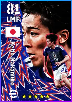 Keito Nakamura eFootball 2026 player card — 81 OVR LMF