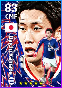 Daichi Kamada eFootball 2026 player card — 83 OVR CMF